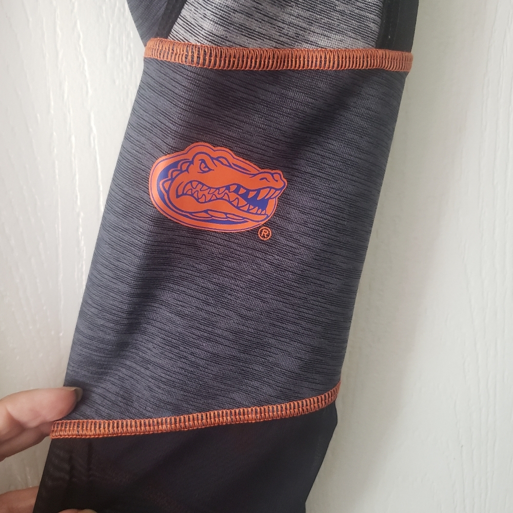 PINK Victoria's Secret Black And Gray Leggings FL Gators Logo Orange And Blue - Picture 4 of 9
